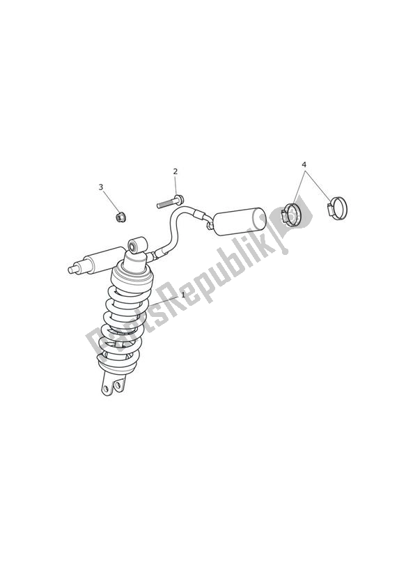 All parts for the Rear Suspension Unit of the Triumph Tiger 800 XC 2011 - 2015