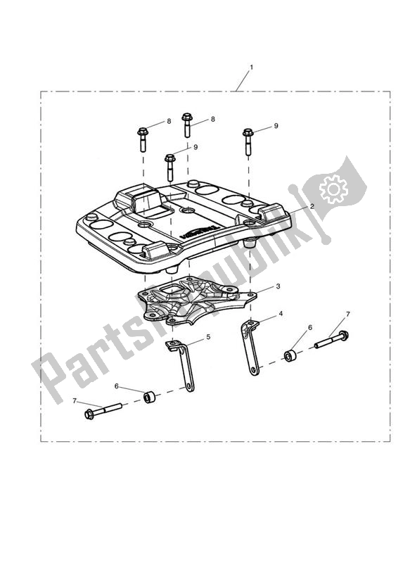 Alle onderdelen voor de Sliding Carriage Kit van de Triumph Tiger 800 XC 2011 - 2015