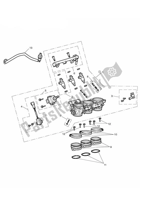 Alle onderdelen voor de Gaskleppen, Injectoren En Brandstofrail van de Triumph Tiger 800 XC 2011 - 2015