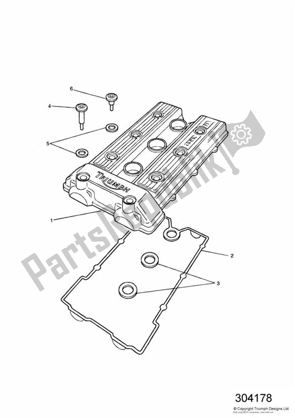 All parts for the Cam Cover of the Triumph Tiger 885 Carburettor VIN: > 71698 1994 - 1998