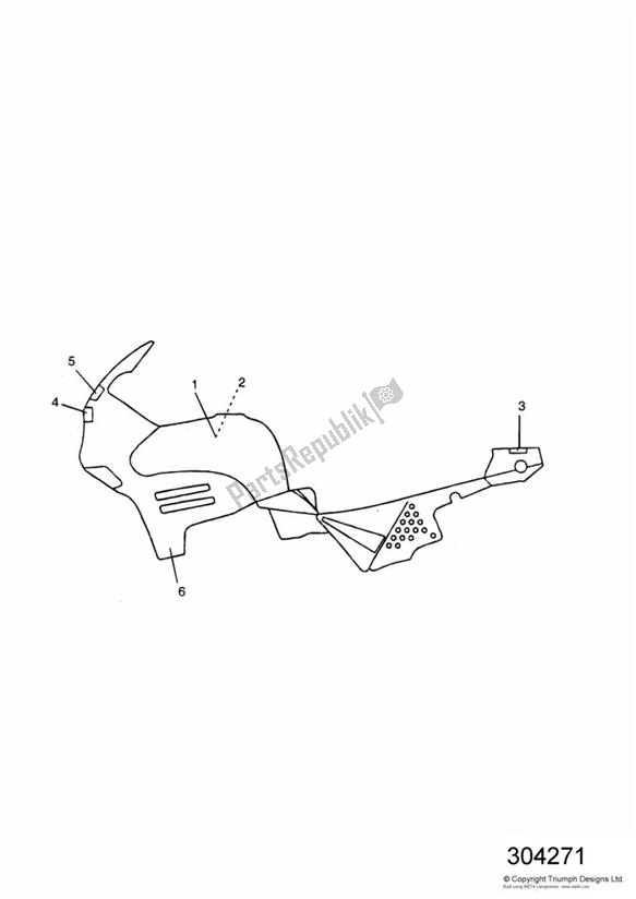 Toutes les pièces pour le Decals Caspian Blue & Pimento Red du Triumph Tiger 885 Carburettor VIN: > 71698 1994 - 1998