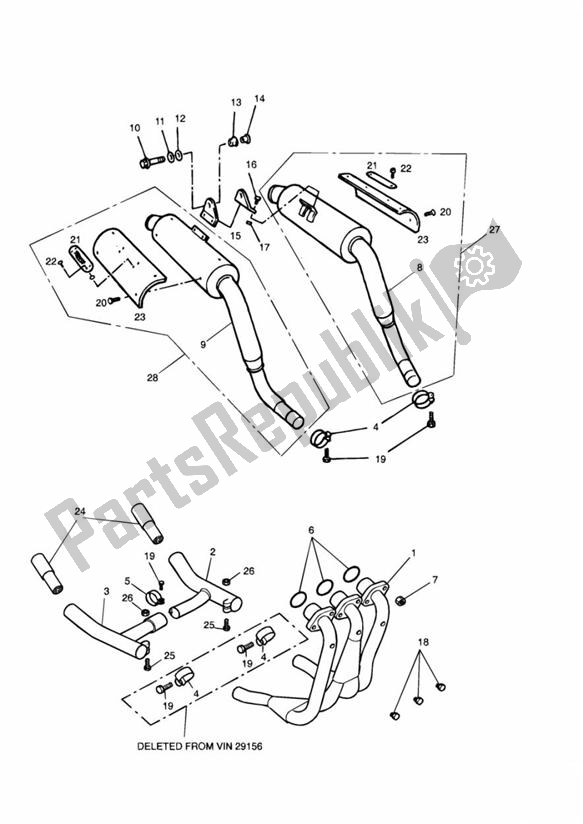 Todas las partes para Sistema De Escape de Triumph Tiger 885 Carburettor VIN: > 71698 1994 - 1998