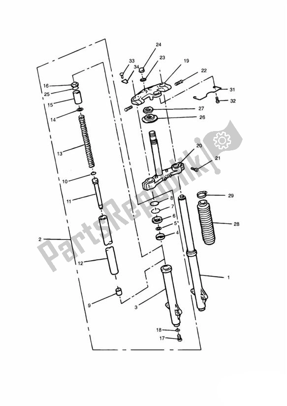 All parts for the Front Forks And Yokes 43524 > of the Triumph Tiger 885 Carburettor VIN: > 71698 1994 - 1998