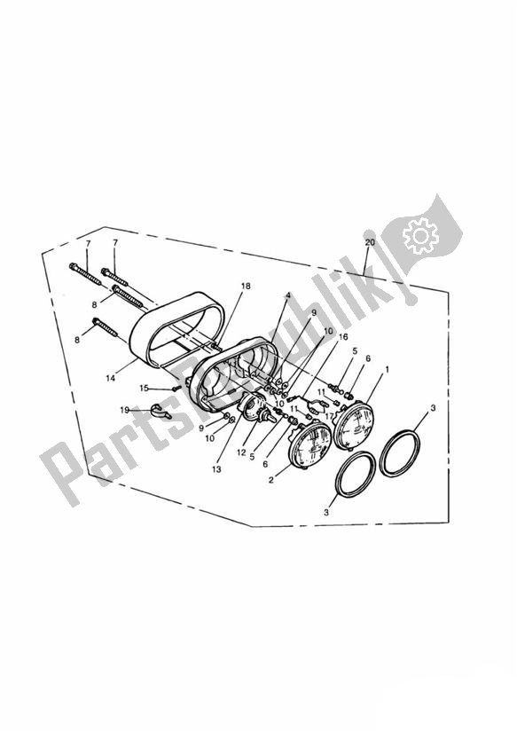 Todas las partes para Headlight/mountings de Triumph Tiger 885 Carburettor VIN: > 71698 1994 - 1998