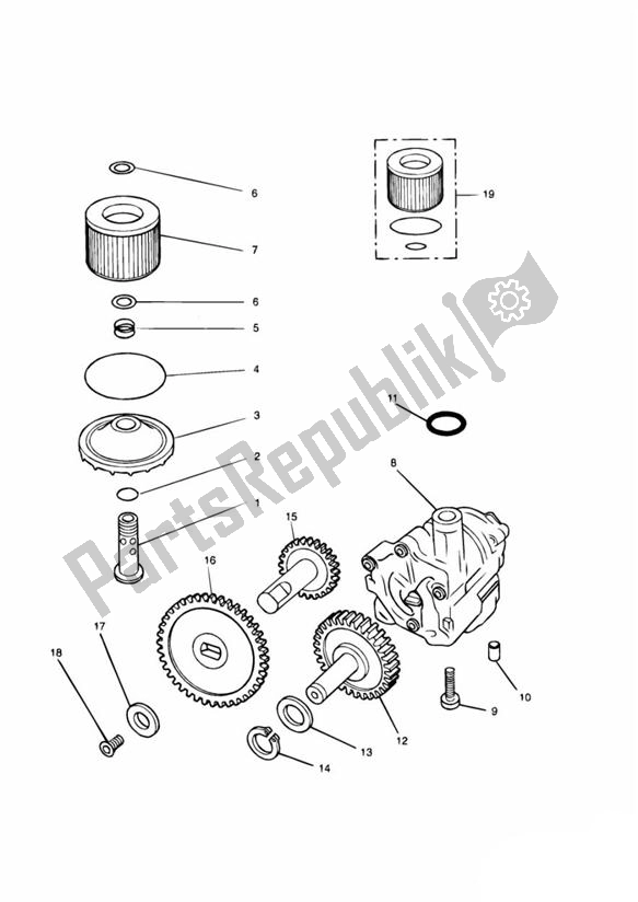 All parts for the Lubrication System of the Triumph Tiger 885 Carburettor VIN: > 71698 1994 - 1998