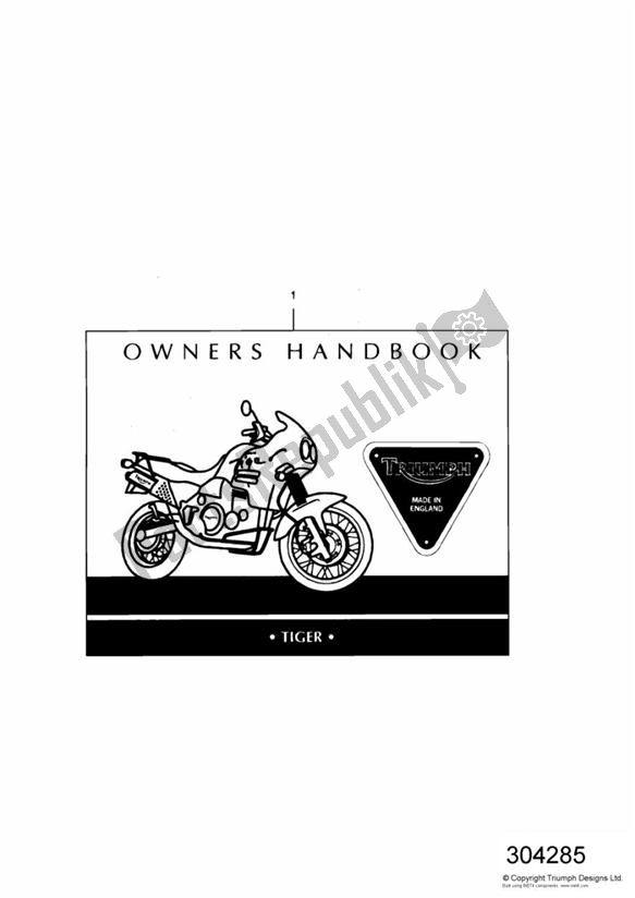 Todas las partes para Owners Handbook 29156 > de Triumph Tiger 885 Carburettor VIN: > 71698 1994 - 1998