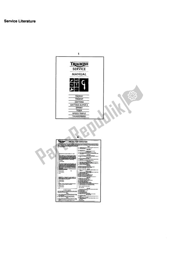 Toutes les pièces pour le Littérature De Service du Triumph Tiger 885 Carburettor VIN: > 71698 1994 - 1998