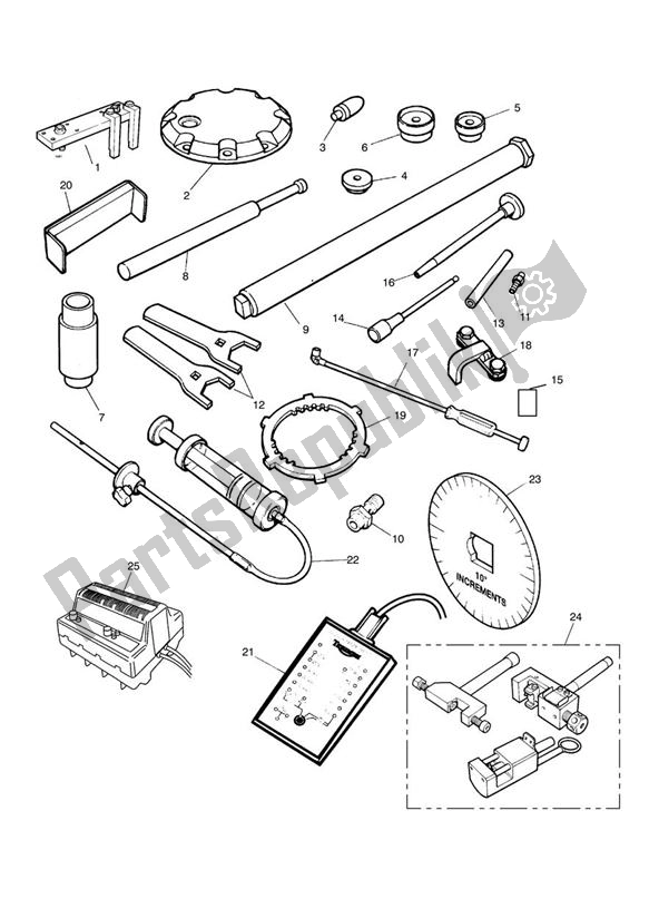 All parts for the Service Tools of the Triumph Tiger 885 Carburettor VIN: > 71698 1994 - 1998