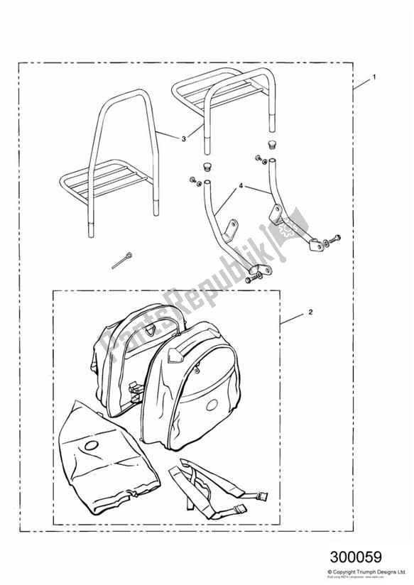 Todas las partes para Solo Luggage de Triumph Tiger 885 Carburettor VIN: > 71698 1994 - 1998