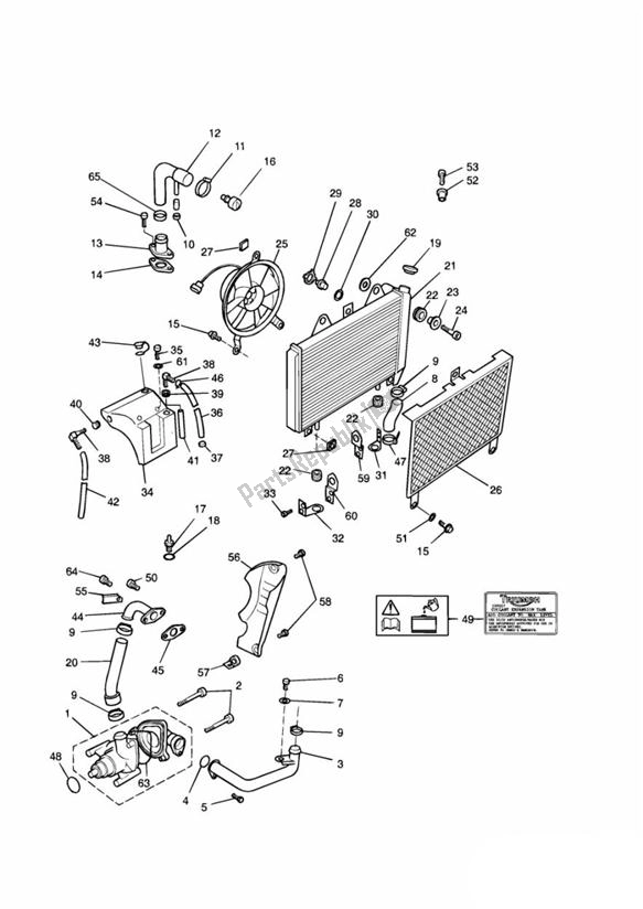 All parts for the Cooling System of the Triumph Tiger 885 Carburettor VIN: > 71698 1994 - 1998