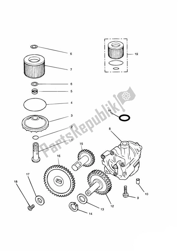 All parts for the Lubrication System of the Triumph Tiger 885 Carburettor VIN: > 71698 1994 - 1998