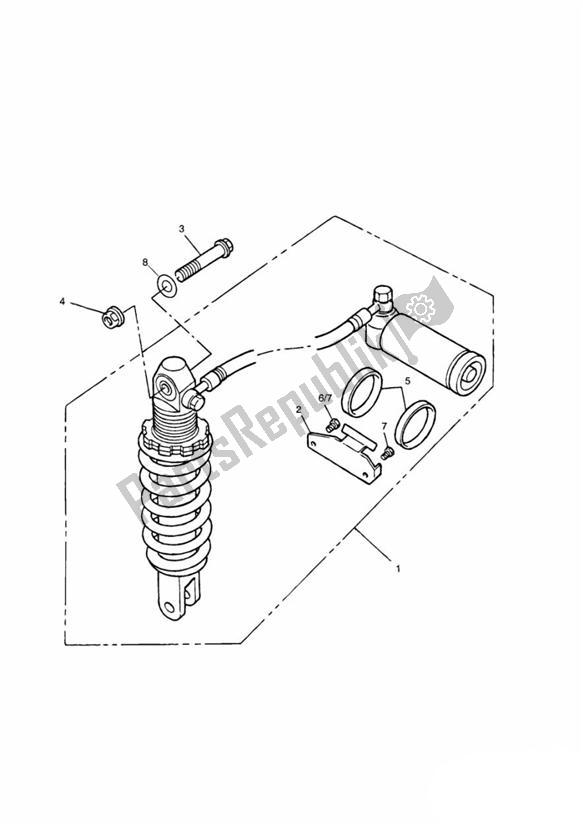 All parts for the Rear Suspension Unit of the Triumph Tiger 885 Carburettor VIN: > 71698 1994 - 1998