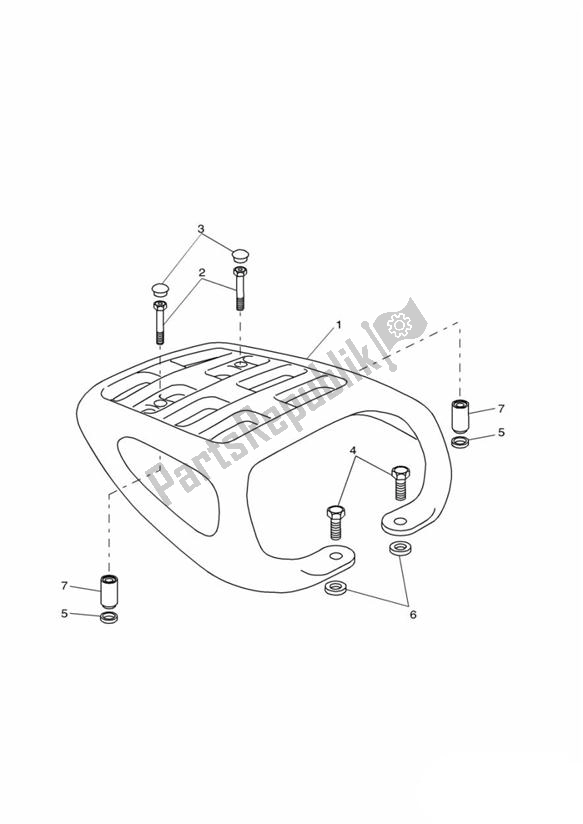 All parts for the Bodywork - Rear Rack of the Triumph Tiger 885I VIN: 71699-124105 1999 - 2001