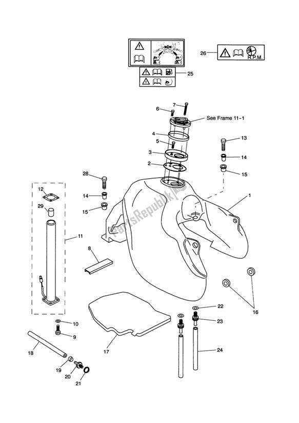 All parts for the Fuel Tank And Fittings of the Triumph Tiger 885I VIN: 71699-124105 1999 - 2001