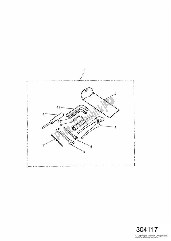 Todas las partes para Kit De Herramientas de Triumph Tiger 955I VIN: 124106-198874 2002 - 2004