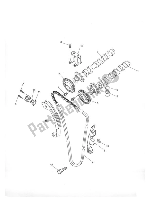 Tutte le parti per il Albero A Camme E Albero A Camme del Triumph Tiger 955I VIN: 198875 > 2005 - 2006