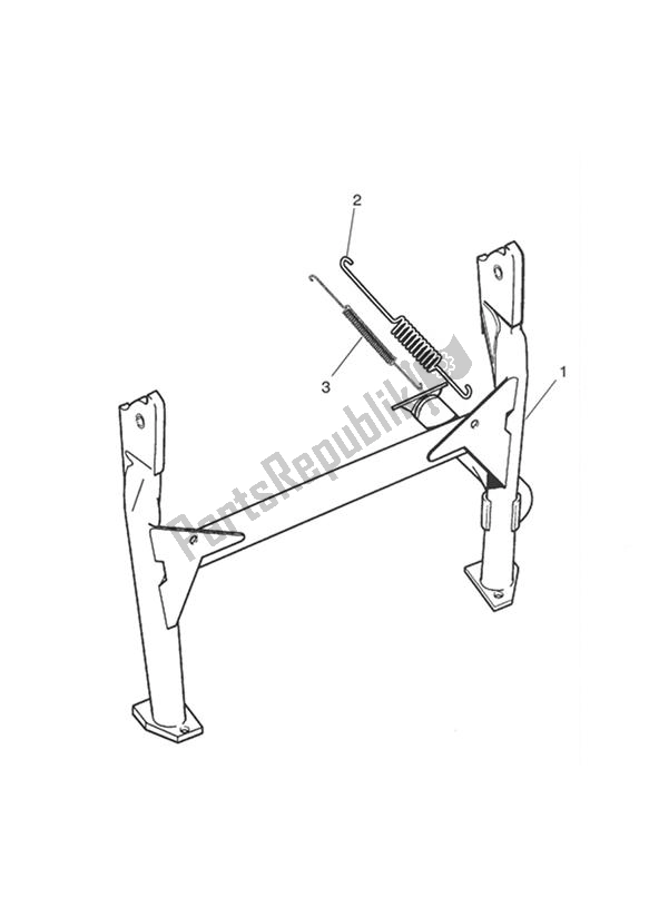 Toutes les pièces pour le Centrestand - De,it,jp,es,nz,se,uk,gr & Nl - All Vins Za 234372> du Triumph Tiger 955I VIN: 198875 > 2005 - 2006