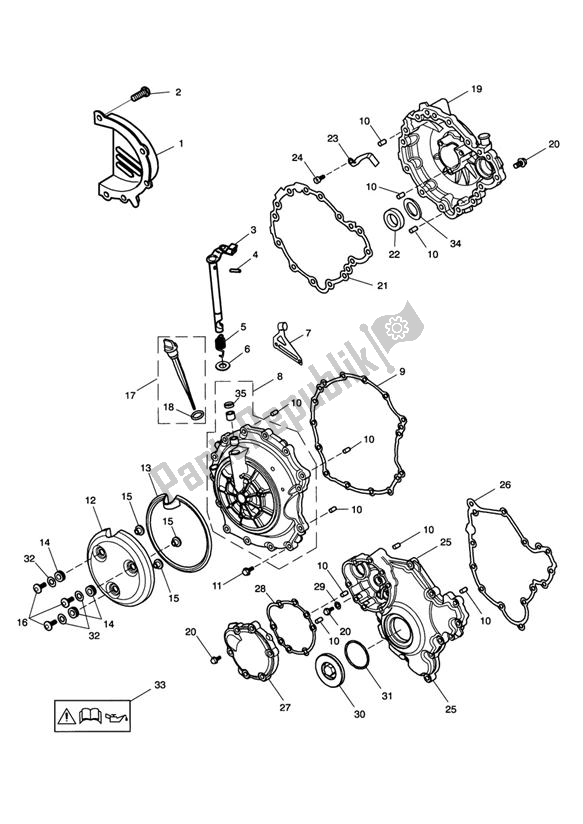 Tutte le parti per il Coperture Del Motore del Triumph Tiger 955I VIN: 198875 > 2005 - 2006