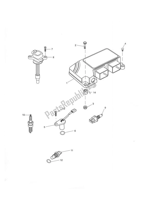 Todas las partes para Sistema De Gestión Del Motor de Triumph Tiger 955I VIN: 198875 > 2005 - 2006