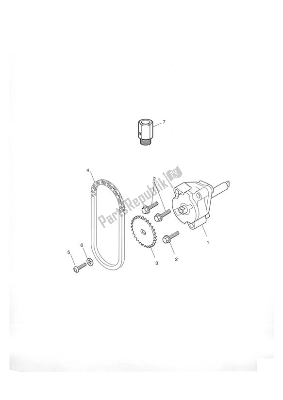 Tutte le parti per il Pompa Dell'olio E Trasmissione del Triumph Tiger 955I VIN: 198875 > 2005 - 2006