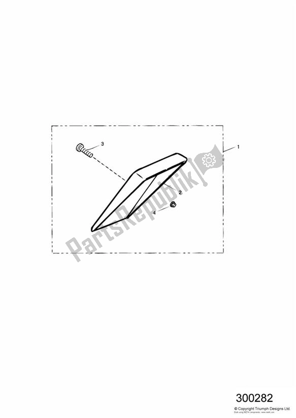 Toutes les pièces pour le Rear Mudguard Extension du Triumph Tiger 955I VIN: 198875 > 2005 - 2006