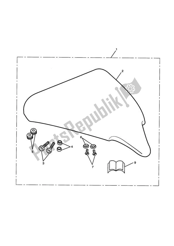 Todas las partes para Solid Sports Screen de Triumph Tiger 955I VIN: 198875 > 2005 - 2006