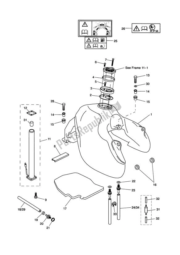 Todas las partes para Fuel Tank & Fittings de Triumph Tiger 955I VIN: 198875 > 2005 - 2006