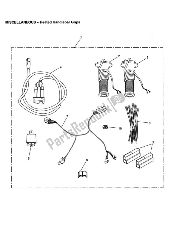 Toutes les pièces pour le Poignées De Guidon Chauffantes du Triumph Tiger 955I VIN: 198875 > 2005 - 2006