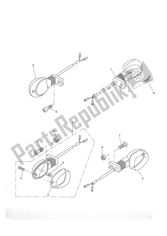 Todas las partes para Indicadores de Triumph Tiger 955I VIN: 198875 > 2005 - 2006