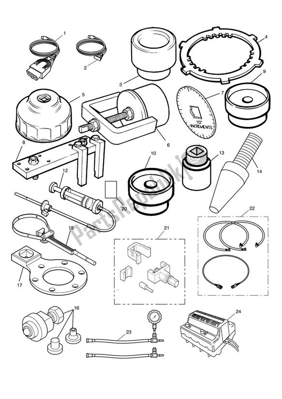 All parts for the Service Tools of the Triumph Tiger 955I VIN: 198875 > 2005 - 2006