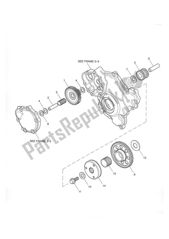 All parts for the Starter Drive Gears of the Triumph Tiger 955I VIN: 198875 > 2005 - 2006