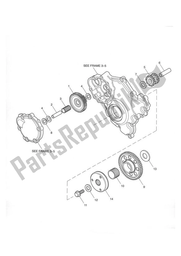 All parts for the Starter Drive Gears of the Triumph Tiger 955I VIN: 198875 > 2005 - 2006