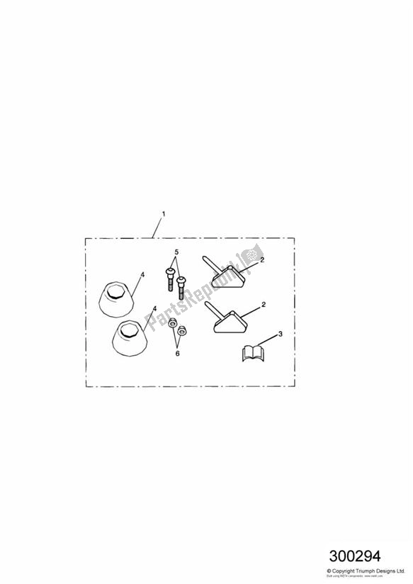 Todas las partes para Top Box Spacer Kit de Triumph Tiger 955I VIN: 198875 > 2005 - 2006