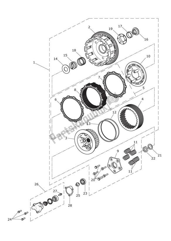 Todas las partes para Embrague de Triumph Tiger Explorer 1215 2012 - 2016