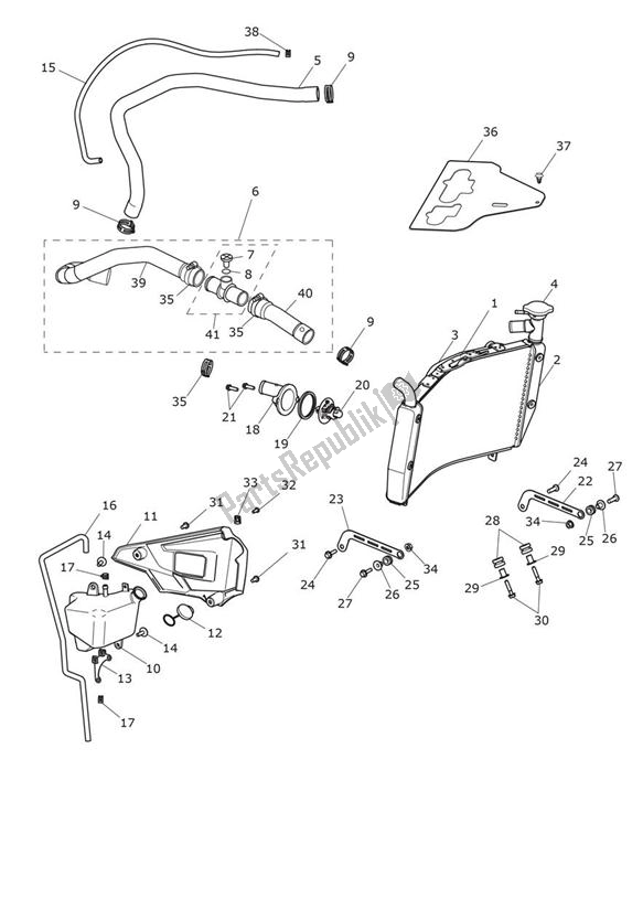 Todas las partes para Sistema De Refrigeración de Triumph Tiger Explorer 1215 2012 - 2016