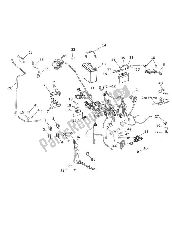 Todas las partes para Equipo Eléctrico de Triumph Tiger Explorer 1215 2012 - 2016