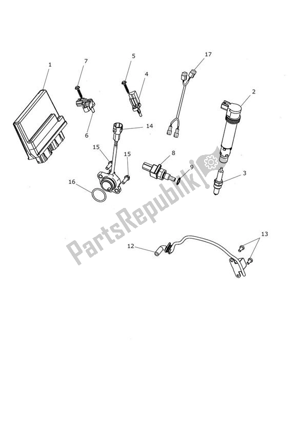 All parts for the Engine Management System of the Triumph Tiger Explorer 1215 2012 - 2016