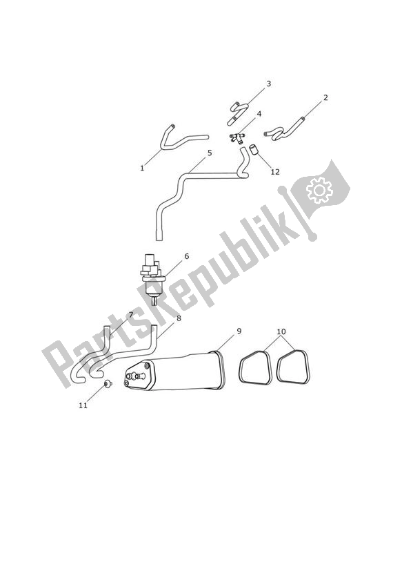 Todas las partes para Sistema De Control De Pérdida Por Evaporación - Solo California de Triumph Tiger Explorer 1215 2012 - 2016