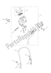 maître-cylindre de frein avant et durites