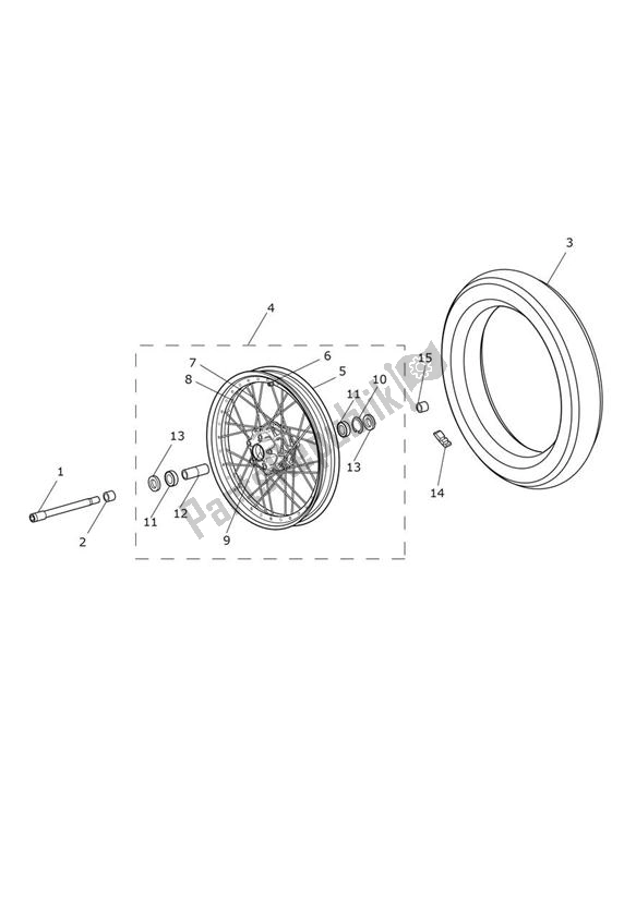 Alle onderdelen voor de Front Wheel - Spoked van de Triumph Tiger Explorer 1215 2012 - 2016