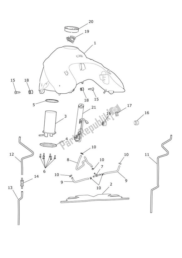 Wszystkie części do Zbiornik Paliwa, Pompa Paliwa I Osprz? T Triumph Tiger Explorer 1215 2012 - 2016