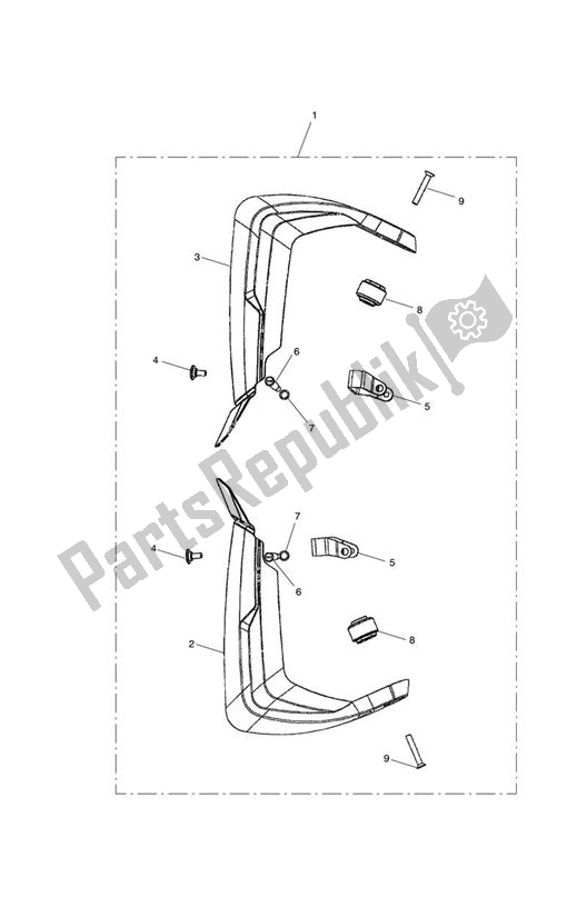 Toutes les pièces pour le Hand Guard Kit du Triumph Tiger Explorer 1215 2012 - 2016