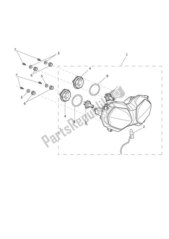 Todas las partes para Montaje De Faros de Triumph Tiger Explorer 1215 2012 - 2016