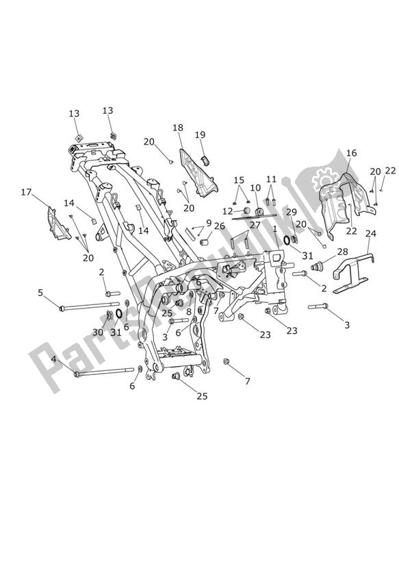 Todas las partes para Marco Principal Y Accesorios de Triumph Tiger Explorer 1215 2012 - 2016