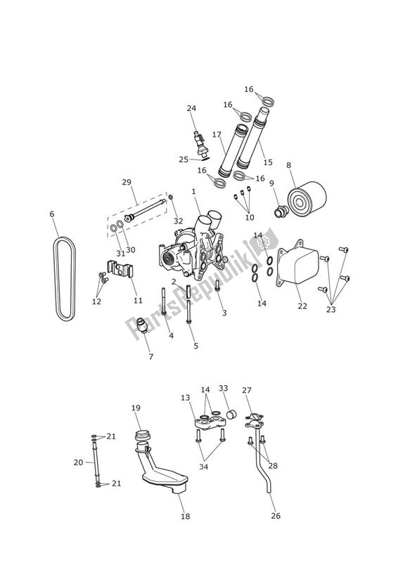 Todas las partes para Accionamiento De Bomba De Aceite de Triumph Tiger Explorer 1215 2012 - 2016