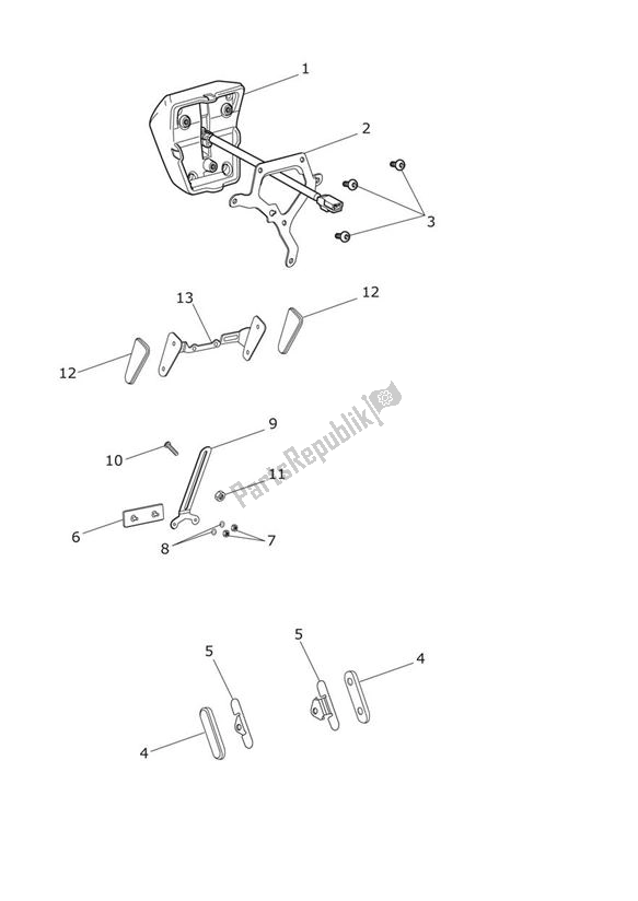 Todas as partes de Luz Traseira E Refletores do Triumph Tiger Explorer 1215 2012 - 2016