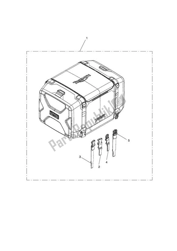 Alle onderdelen voor de Tail Pack, 50l van de Triumph Tiger Explorer 1215 2012 - 2016