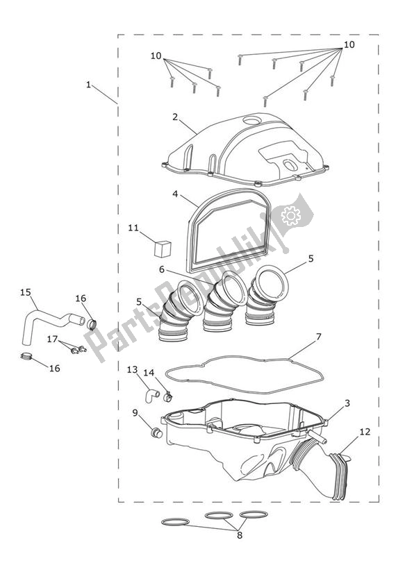 Tutte le parti per il Airbox del Triumph Tiger Explorer XC 1215 2013 - 2016