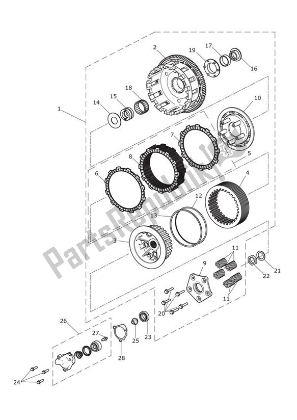 Todas las partes para Embrague de Triumph Tiger Explorer XC 1215 2013 - 2016