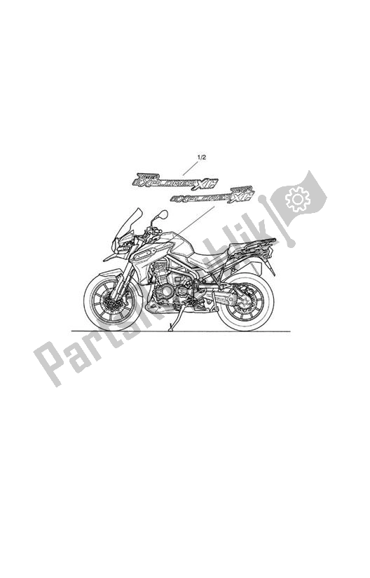 Tutte le parti per il Decals/badges del Triumph Tiger Explorer XC 1215 2013 - 2016